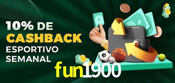 10% de bônus de cashback na fun1900